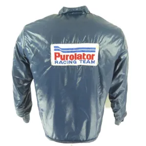 Vintage 70s Purolator Racing Team Jacket M Insulated Patches Stripes