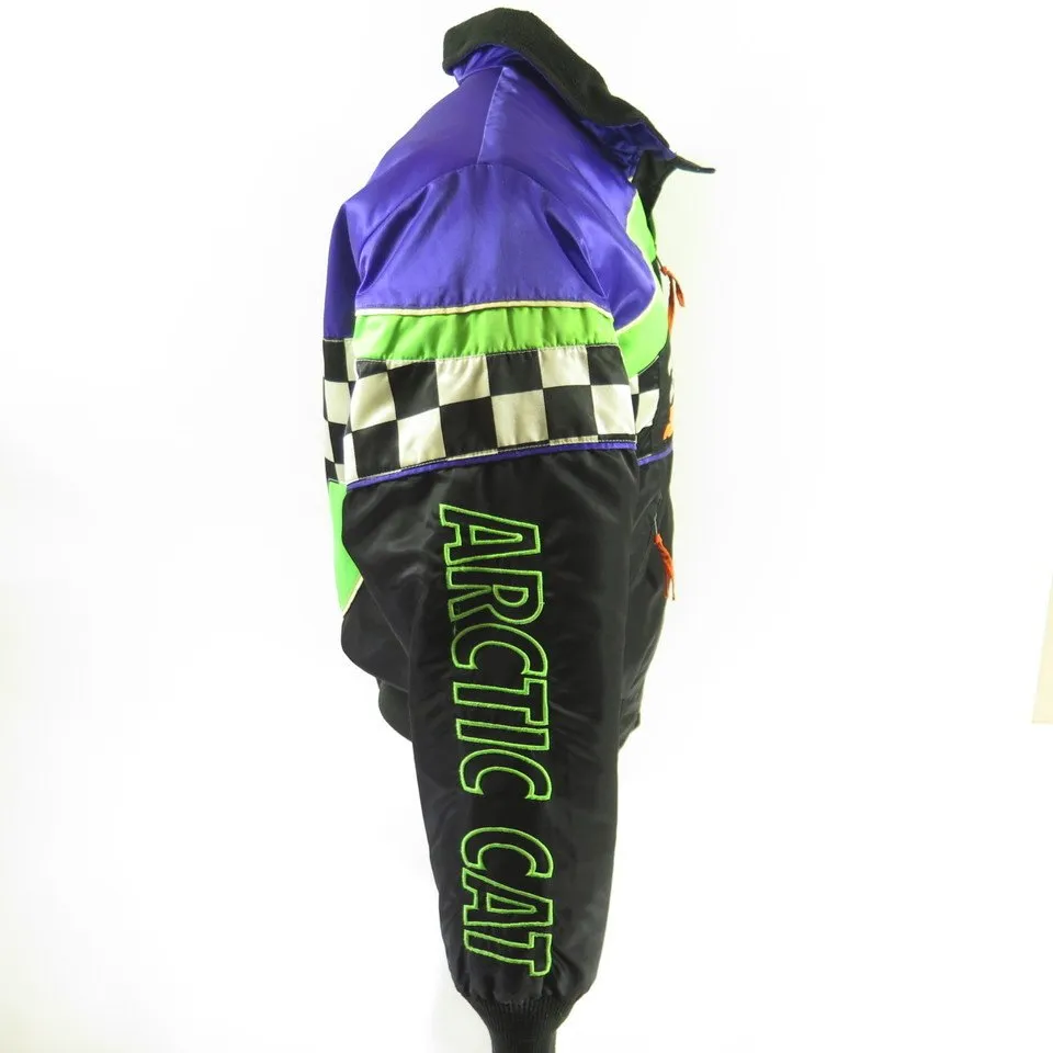 Vintage 80s Arctic Cat Ski Jacket Mens S Retro Puffy Arcticwear USA Snowmobile