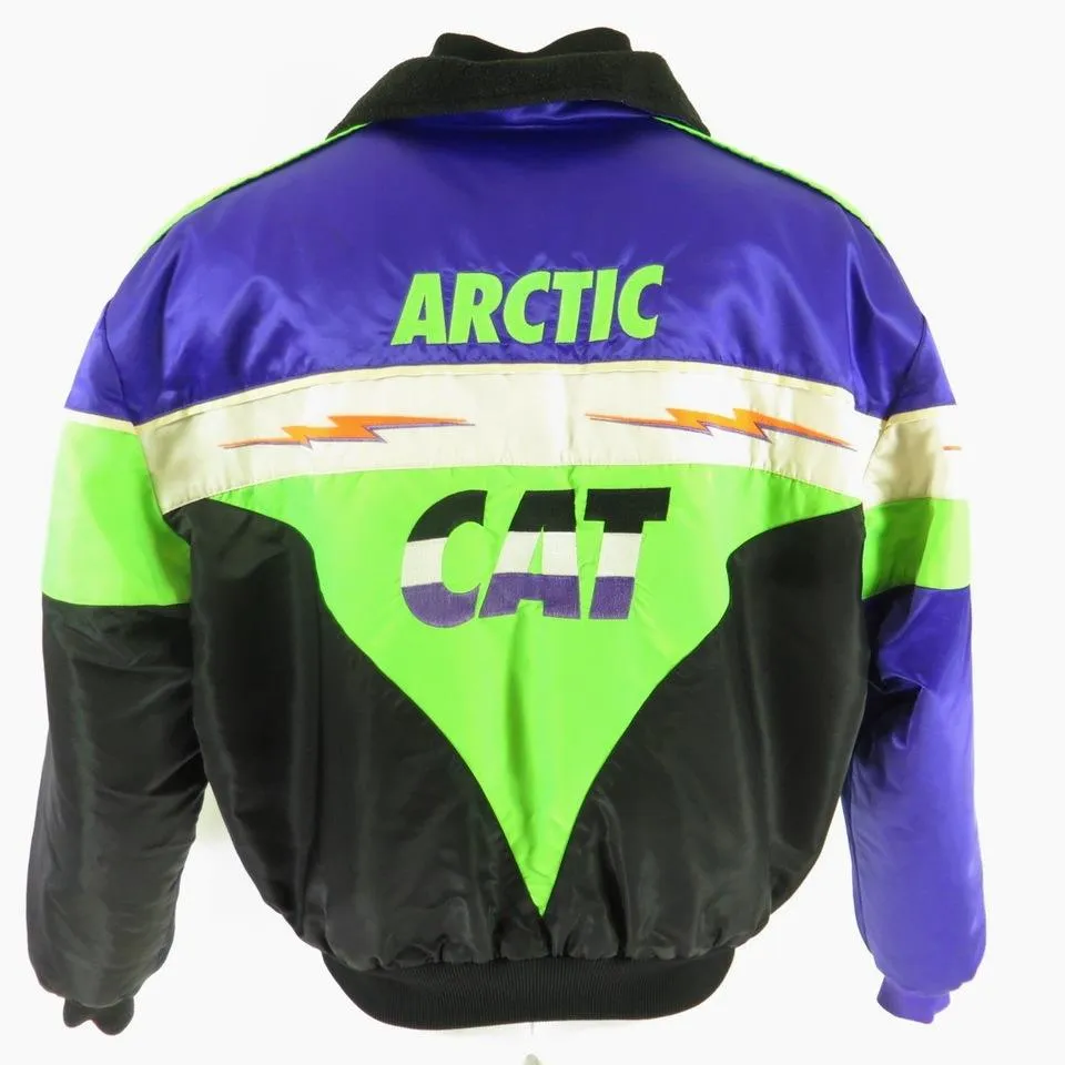 Vintage 80s Arctic Cat Ski Jacket Mens XL Retro Puffy Arcticwear USA Snowmobile