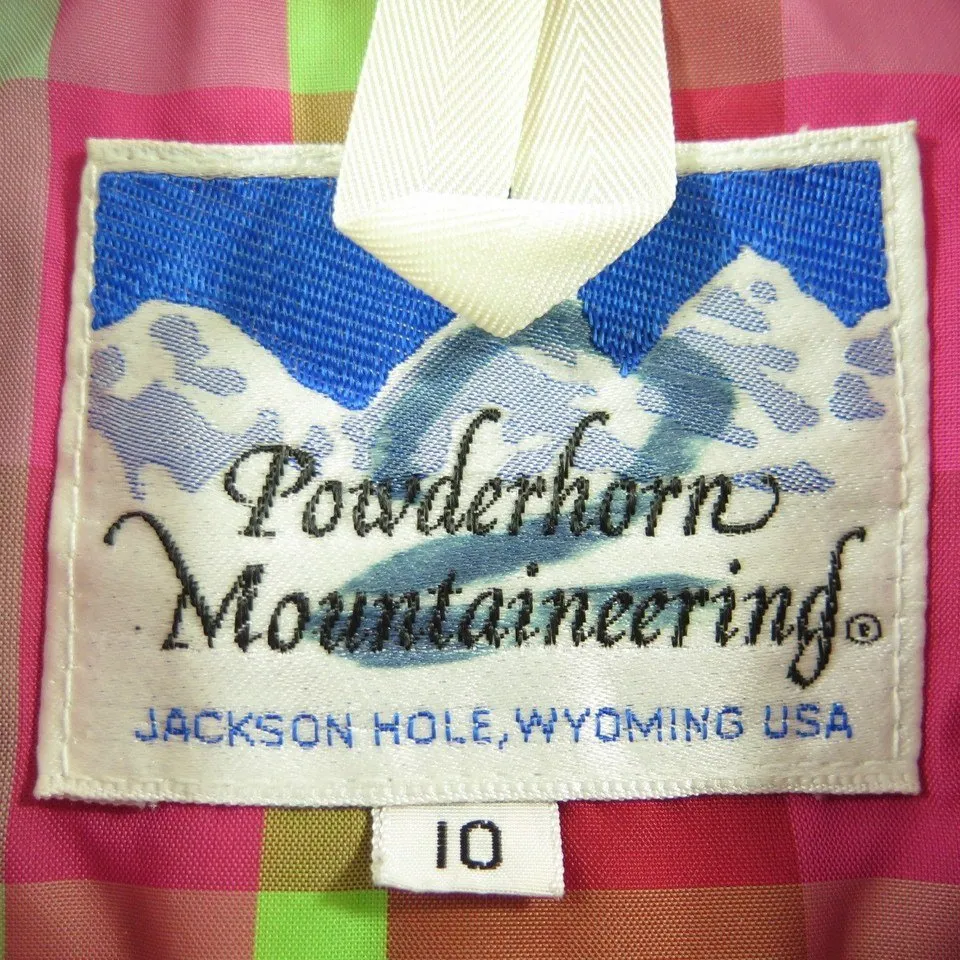 Vintage 80s Powderhorn Mountaineering Plaid Winter Ski Vest Womens 10