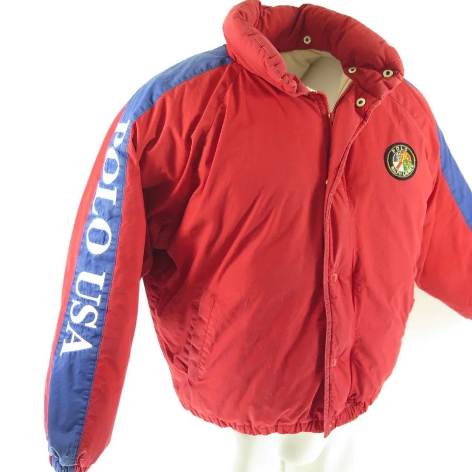 Vintage 90s Ralph Lauren  Ski Jacket M Men Suicide Skier Cookie Stadium 1992