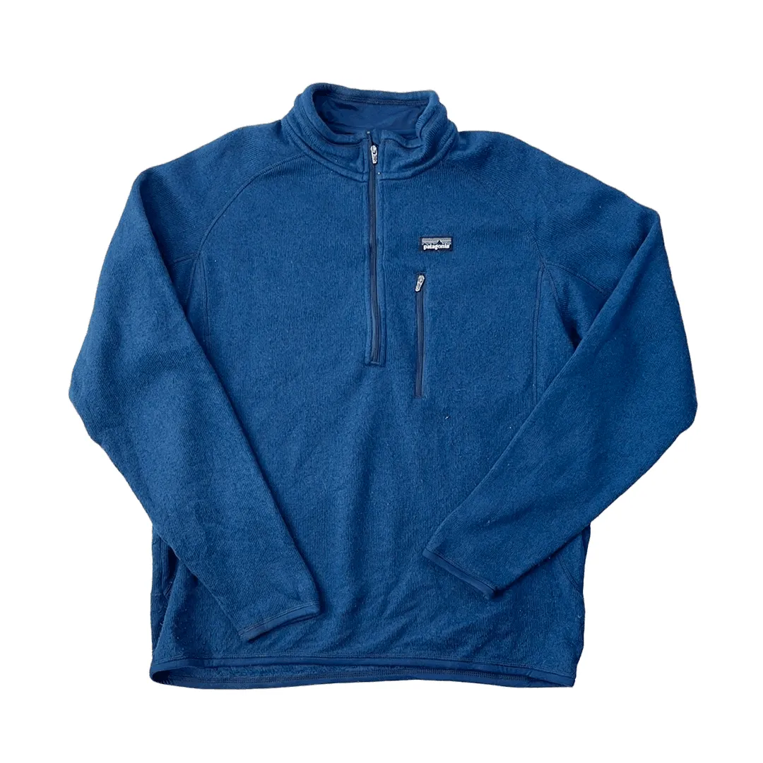 Vintage Blue Patagonia Quarter Zip Fleece - Large