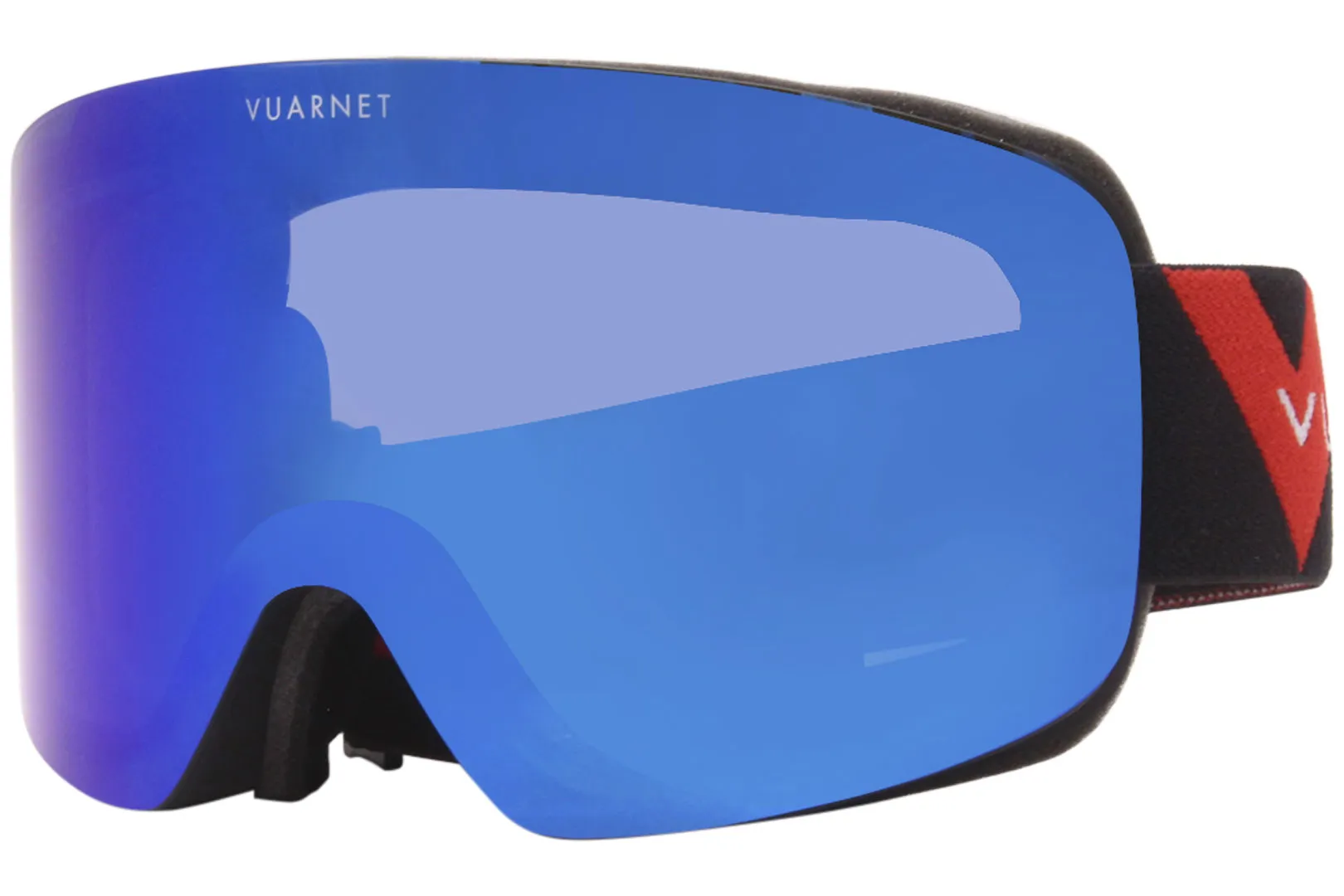 Vuarnet Ski Goggles Men's Wide VM2021 0001 Matte Black/Grey-Blue Mirror Lenses