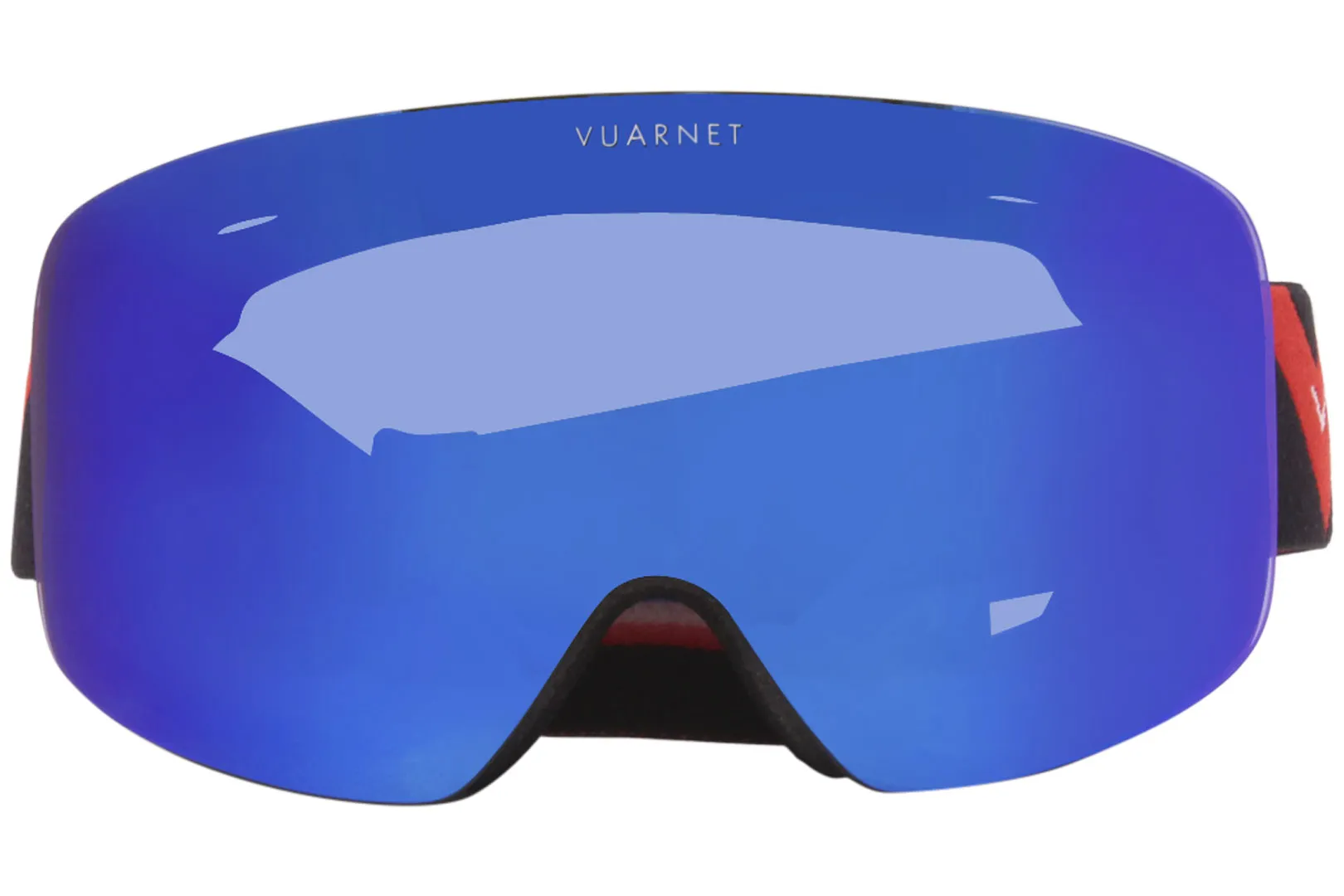 Vuarnet Ski Goggles Men's Wide VM2021 0001 Matte Black/Grey-Blue Mirror Lenses