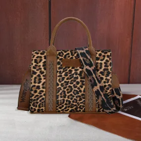 WG70G-8120C  Wrangler Leopard Print Concealed Carry Tote/Crossbody - Leopard