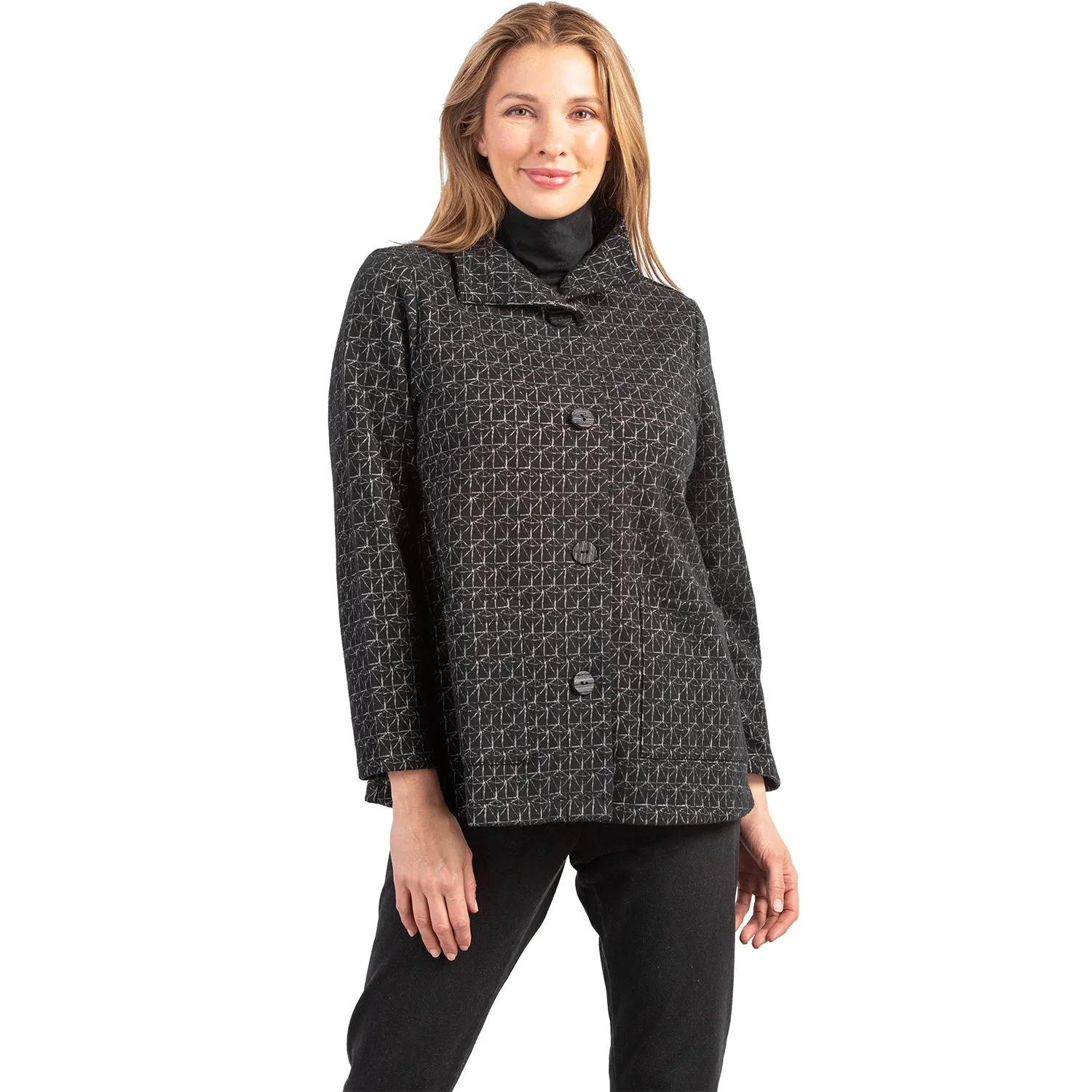 Women's Habitat Retro Wrap 'n' Warmth Jacket Harvest Fleece Black