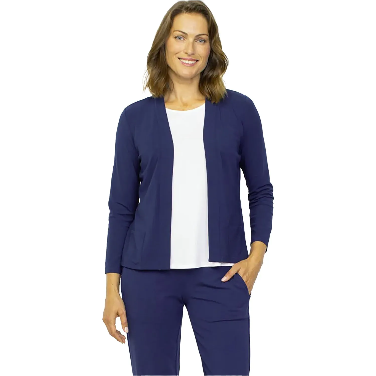 Women's Habitat Shirred Back-Open Front Jacket Navy