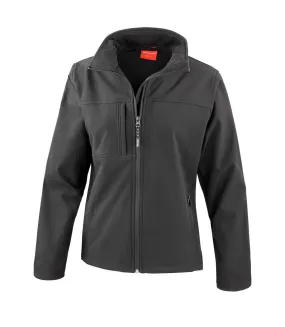 Womens/ladies classic softshell soft shell jacket black Result