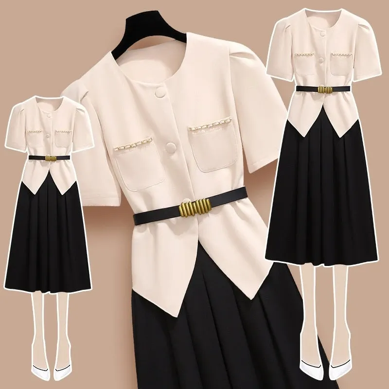 Xiaoxiangfeng short jacket + skirt 2024 new women's summer young mother professional temperament and high-end suit