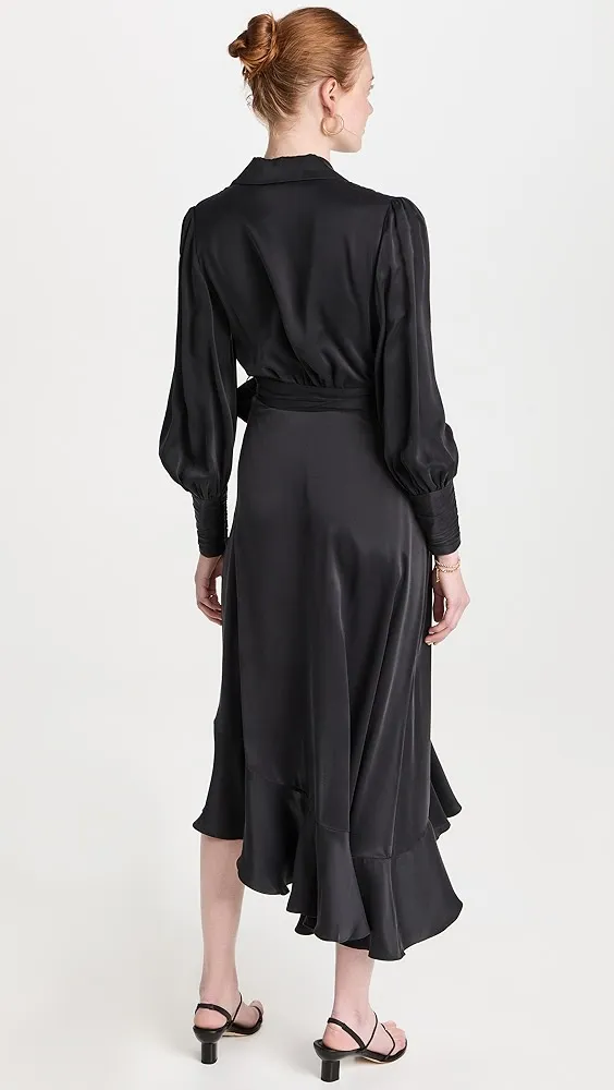 Zimmermann   Silk Wrap Midi Dress 