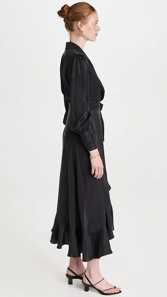 Zimmermann   Silk Wrap Midi Dress 