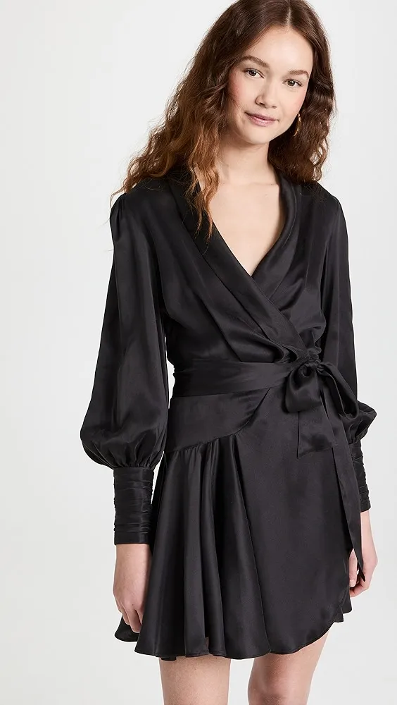 Zimmermann   Silk Wrap Mini Dress 